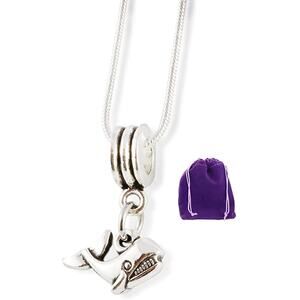 Whale showing Teeth Snake Chain Necklace